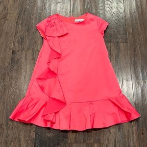 Abel & Lula Barbie pink dress, ruffle hem & sash with shoulder bow | 4T